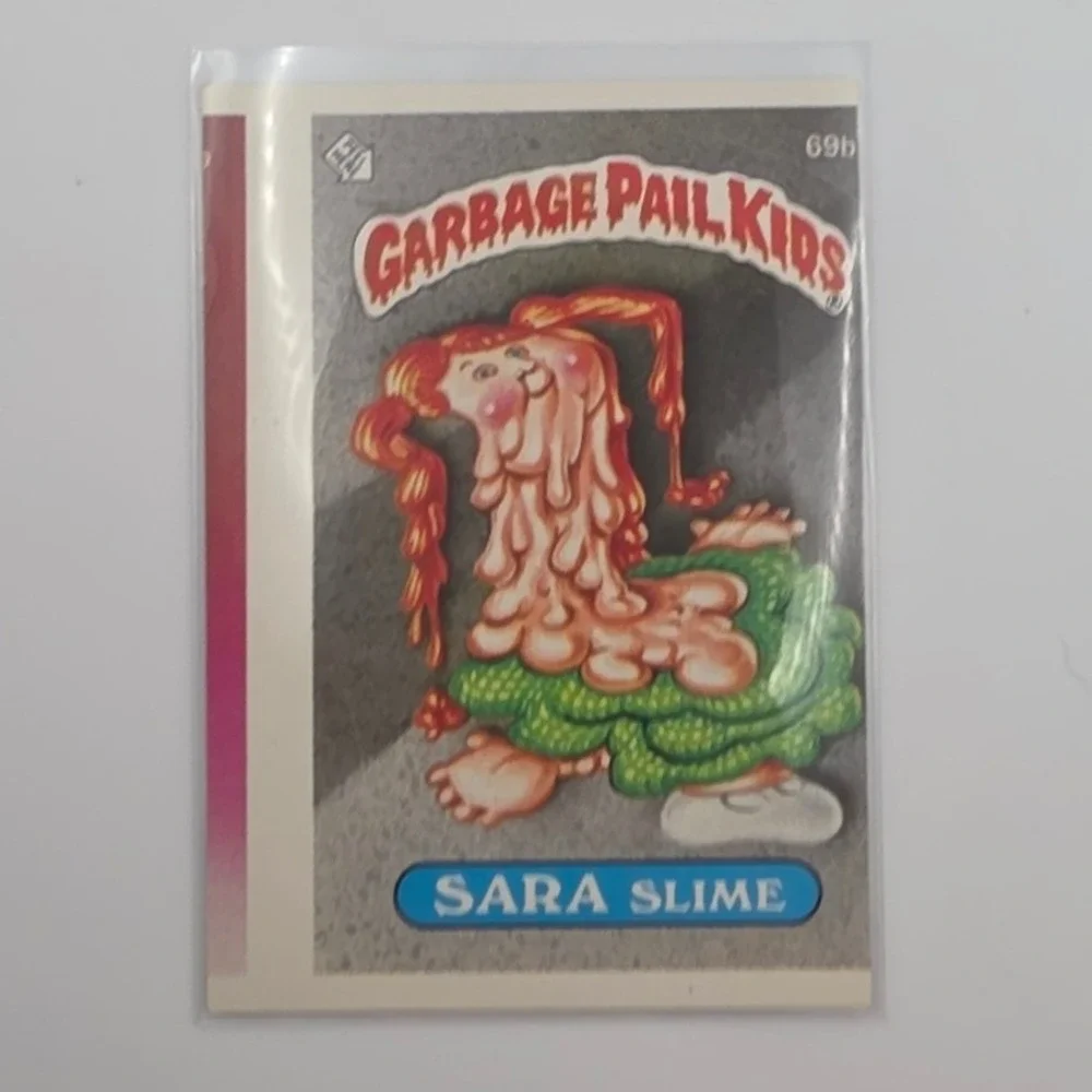 Topps Garbage Pail Kids OS2 Sara Slime Fair 69b Error Card Miscut